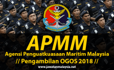Pengambilan Ratusan Jawatan Terkini APMM Ogos 2018