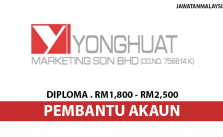 Apply Segera Pembantu Akaun / Diploma / RM1,800 – RM2,500