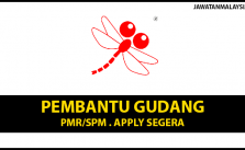 Apply Segera Pembantu Gudang / PMR/SPM / Tetap