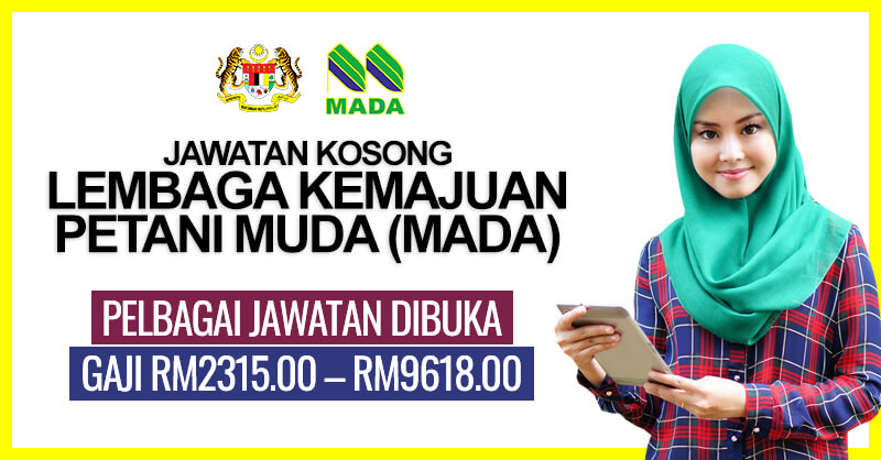 Post image for Jawatan Kosong Lembaga Kemajuan Petani Muda (MADA) 2020
