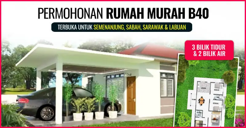 Post image for Permohonan Rumah Murah B40 Skim Rumah Mesra Rakyat (RMR). Rumah Murah Subsidi Kerajaan – RM75,000 3 Bilik Tidur 2 Bilik Air!